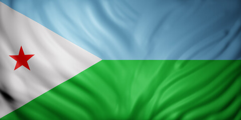  Djibouti 3d flag