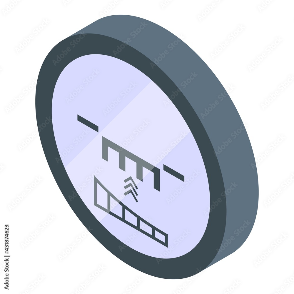 Poster rifle sight icon. isometric of rifle sight vector icon for web design isolated on white background