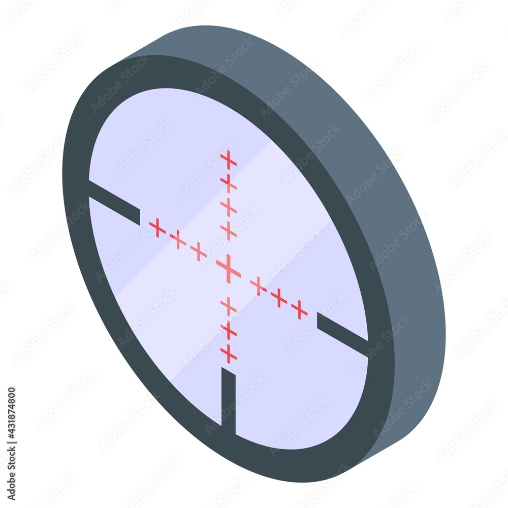 Poster center scope sight icon. isometric of center scope sight vector icon for web design isolated on whit