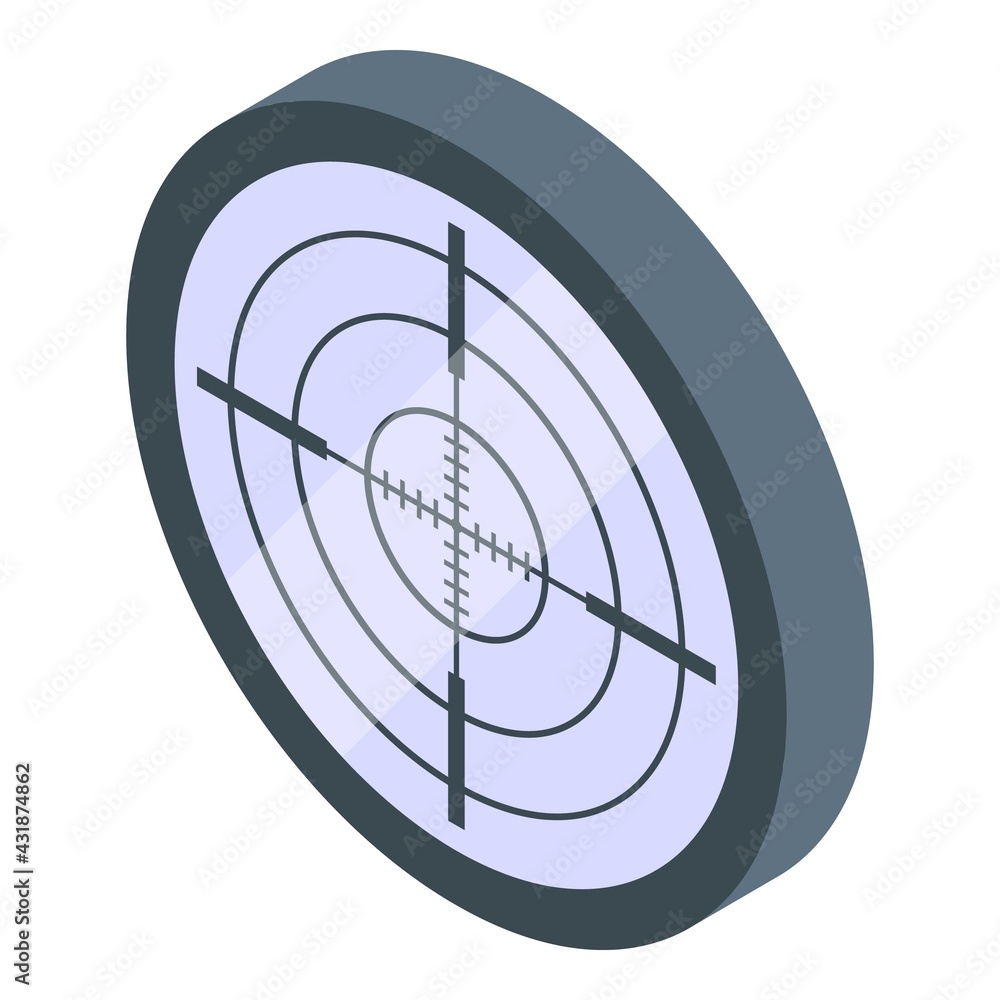 Poster weapon sight icon. isometric of weapon sight vector icon for web design isolated on white background