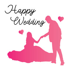 Happy Wedding Clip Art Image