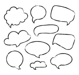 Set of speech bubbles