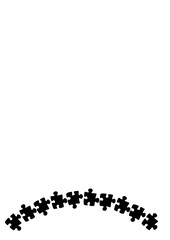 Stylized frames on the theme - puzzles. Illustration on a white vertical background format A4.