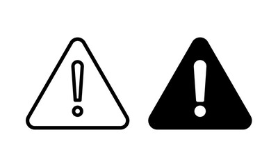 Attention line icon, hazard icon sign symbol 