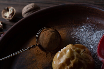 healthy food dessert baked apples