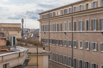Fototapeta premium Beautiful view of Rome in Italy. Ancient historical ruins, famous monuments, alley's and streets.