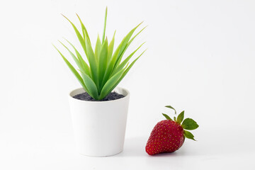 a strawberries isolated on white background