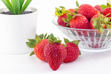 a strawberries isolated on white background