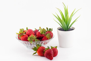 a strawberries isolated on white background