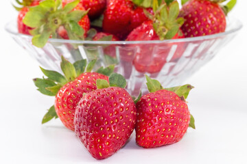 a strawberries isolated on white background