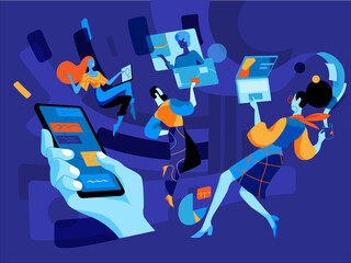 Persone che comunicano con strumenti software innovativi © Hurca!