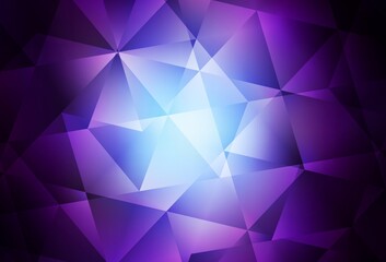 Dark Pink, Blue vector abstract polygonal template.