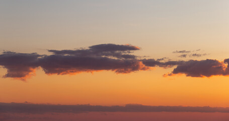 Beautiful sky with cloud before sunset .