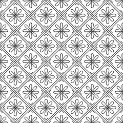 シンプルな和風パターン　白黒