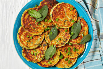 vegan chickpea spinach pancakes on a plate