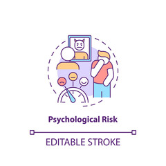 Psychological risk concept icon. Purchase risk factor idea thin line illustration. Involving in purchase decision. Psychological consolation. Vector isolated outline RGB color drawing. Editable stroke