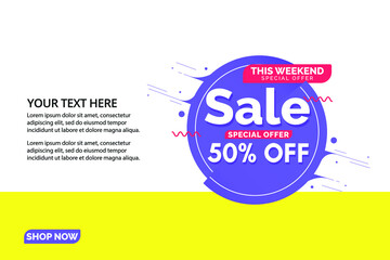 Sale design banner templates. Vector illustration. Store label.