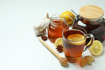 Concept of alternative cold treatment, space for text