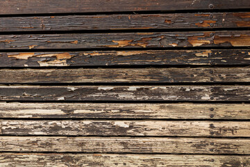 beautiful natural painted vintage background from old brown planks close-up