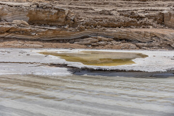 Sinkhole at the Dead Sea, created inside the water