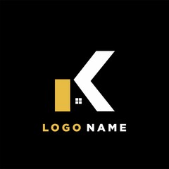 logo house initial K
Logo icon letter K real estate concept design. modern and Elegant logo vector