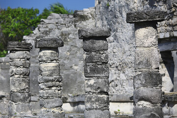 mexico pyramids mayan ancient city, landscape pre-columbian america chicenica maya