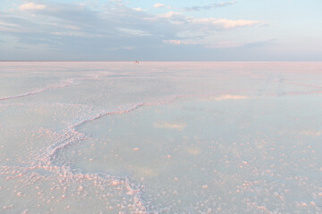 the largest salt lake in Europe elton in the morning