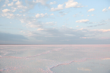 salt lake view at dawn