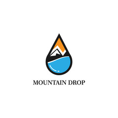 mountain drop logo vector concept, icon, element and template for business