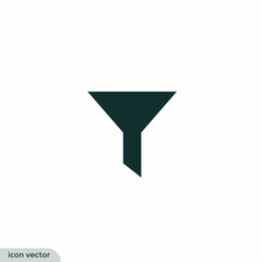funnel icon filter symbol simple design element