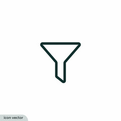 funnel icon filter symbol simple design element - obrazy, fototapety, plakaty