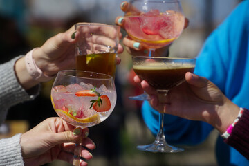 cocktail. product photo during the day in natural light.