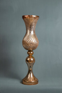 Decorative vases on a gray background.