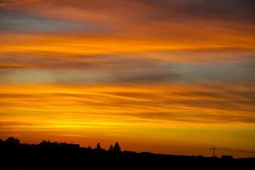 sunset. sunset with clouds. photography at sunset.