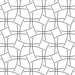 abstract black lines on white. minimalistic geometric vector hand-drawn seamless pattern. simple elements for coloring