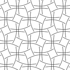 abstract black lines on white. minimalistic geometric vector hand-drawn seamless pattern. simple elements for coloring