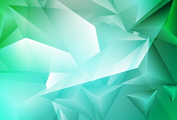 Light Green vector template with crystals, triangles.