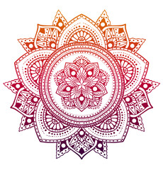 Elegant Circle mandala pattern on white background