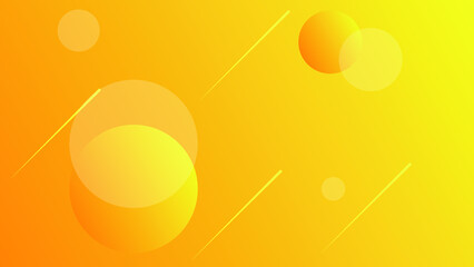 Abstract orange geometric background with orbs
