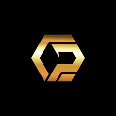 monogram logo initial CP
