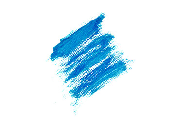 Blue watercolor stripes or brush on white background,Abstract color