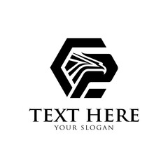 monogram logo initial CP