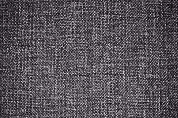 Fototapeta premium Gray checkered fabric background. Dark textile texture.