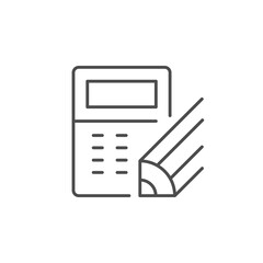 Calculation process line outline icon