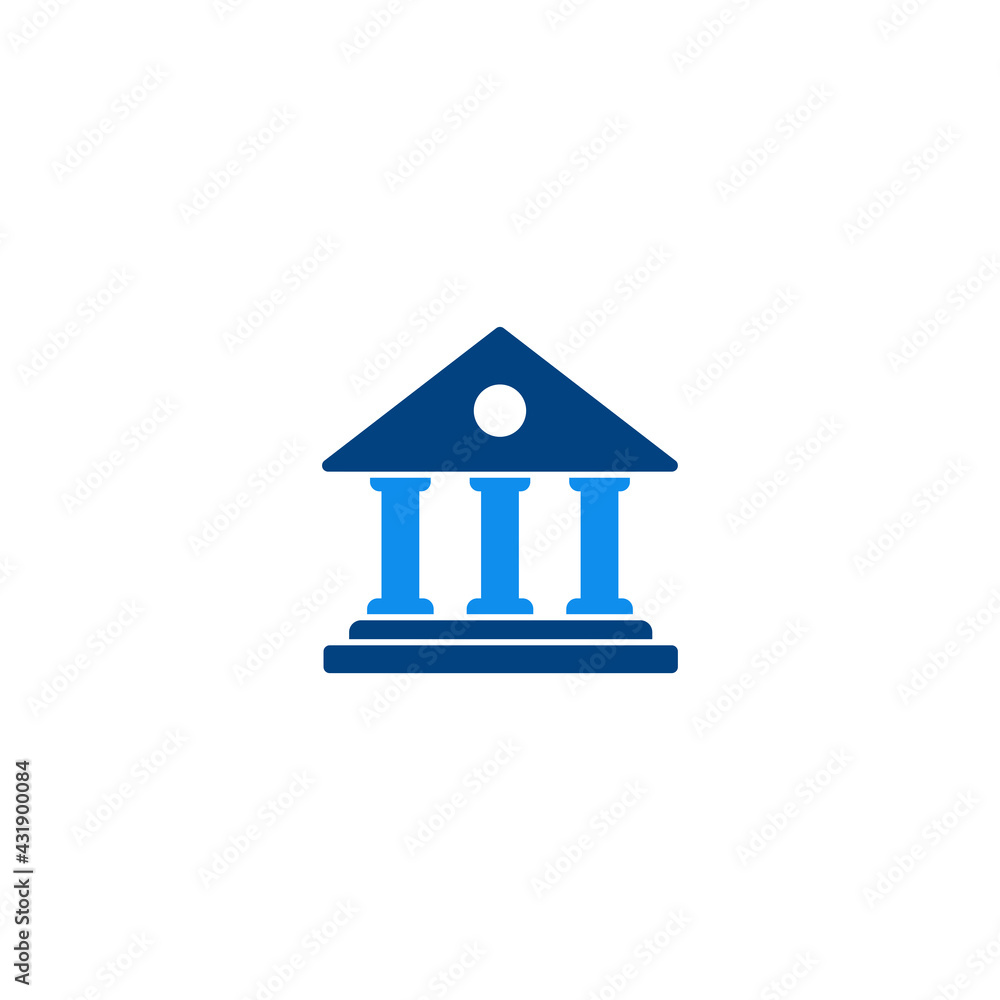 Poster bank icon vector for computer, web and mobile app