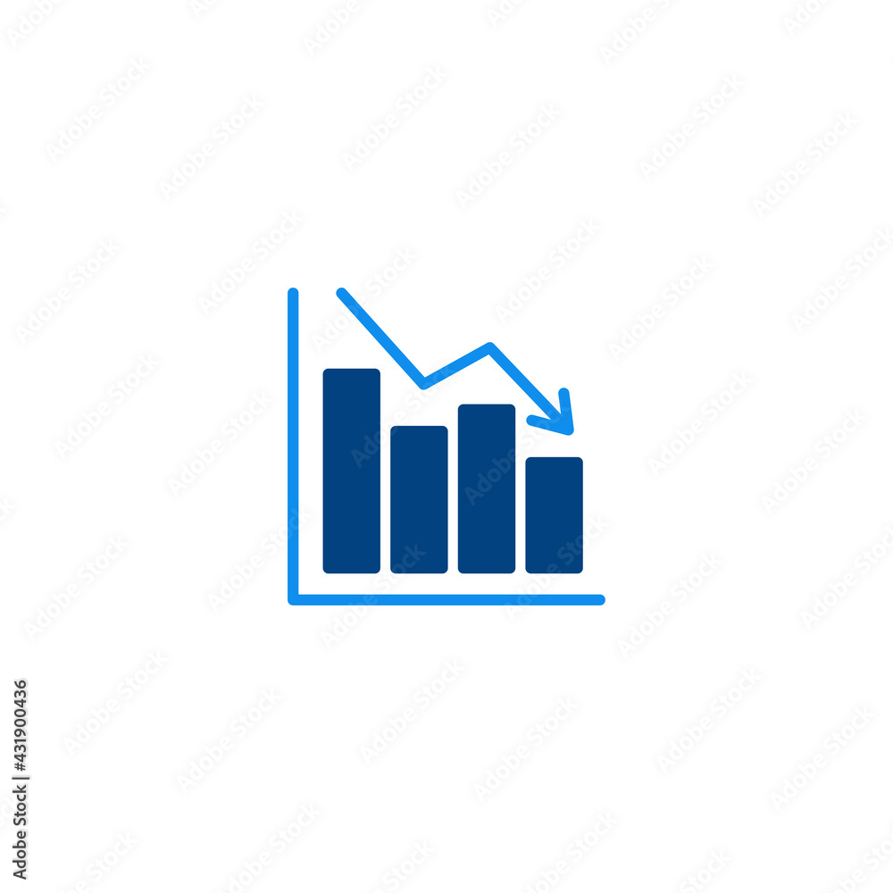 Poster growing graph icon vector for computer, web and mobile app