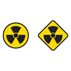 Fototapeta premium Yellow radioactive icon