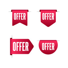 Offer Shopping Vector Labels Set