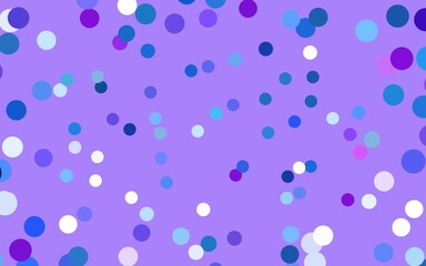 Light Pink, Blue vector pattern of geometric circle shapes.