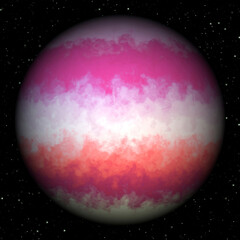 Gas giant. Purple planet in deep space. © Khrystyna